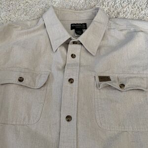 Guide Series Shirt Mens Sz XL Long Sleeve Chamois Button Up Beige